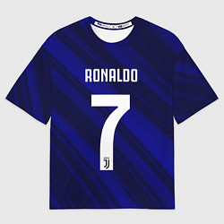 Футболка оверсайз мужская Ronaldo 7: Blue Sport, цвет: 3D-принт