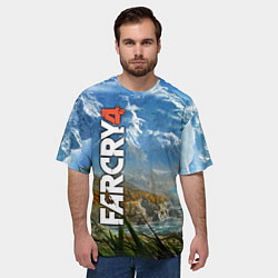Футболка оверсайз мужская Far Cry 4: Ice Mountains, цвет: 3D-принт — фото 2