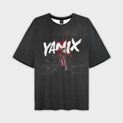 Футболка оверсайз мужская YANIX: Black Side, цвет: 3D-принт