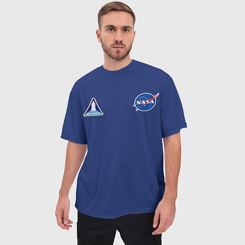 Мужская футболка оверсайз NASA: Special Form / 3D-принт – фото 3