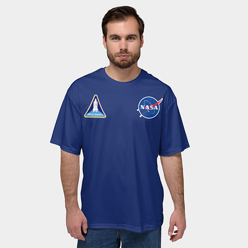 Мужская футболка оверсайз NASA: Special Form / 3D-принт – фото 3