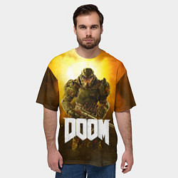Футболка оверсайз мужская DOOM: Soldier, цвет: 3D-принт — фото 2
