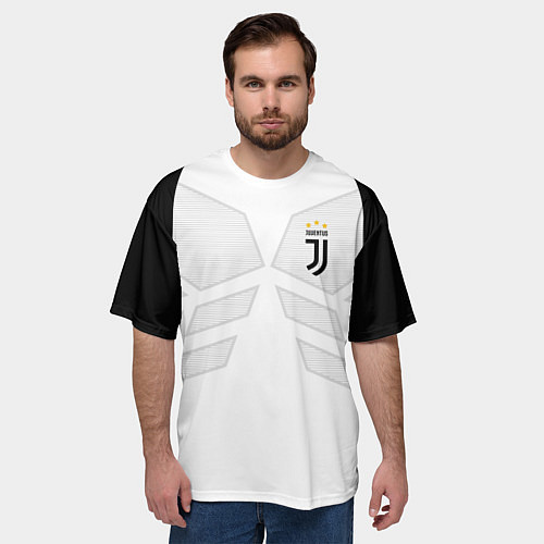 Мужская футболка оверсайз JUVENTUS SPORT / 3D-принт – фото 3