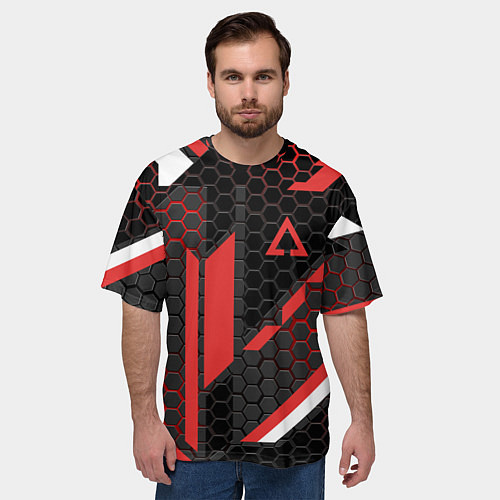 Мужская футболка оверсайз CS:GO CYREX CARBON / 3D-принт – фото 3