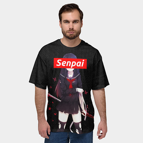Мужская футболка оверсайз Senpai Assassin / 3D-принт – фото 3