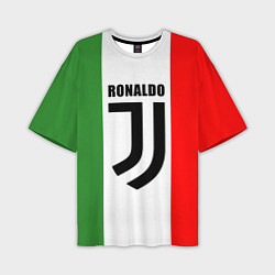 Футболка оверсайз мужская Ronaldo Juve Italy, цвет: 3D-принт