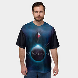 Футболка оверсайз мужская No Man’s Sky: Dark Space, цвет: 3D-принт — фото 2