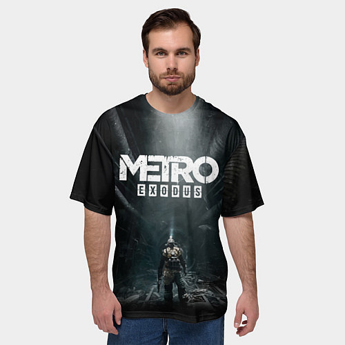 Мужская футболка оверсайз Metro Exodus / 3D-принт – фото 3