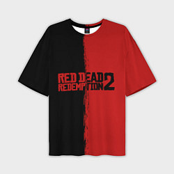 Футболка оверсайз мужская RDD 2: Black & Red, цвет: 3D-принт