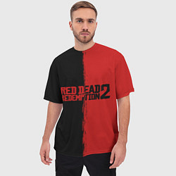 Футболка оверсайз мужская RDD 2: Black & Red, цвет: 3D-принт — фото 2