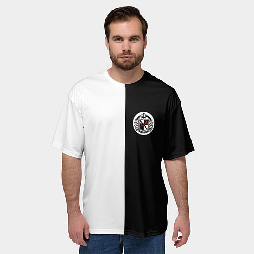 Мужская футболка оверсайз Monokuma School / 3D-принт – фото 3