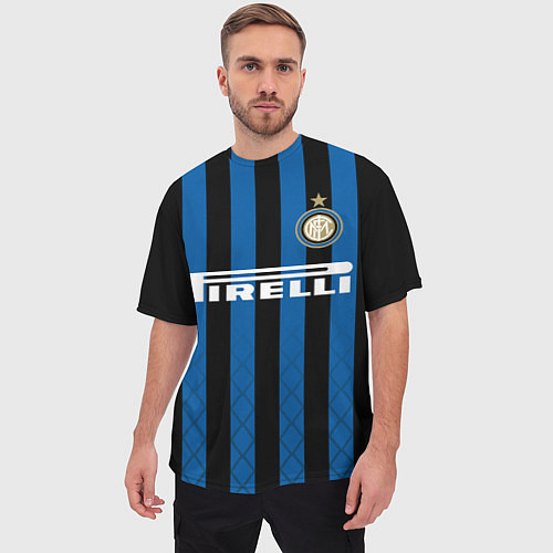 Мужская футболка оверсайз Inter: Icardi 18-19 / 3D-принт – фото 3