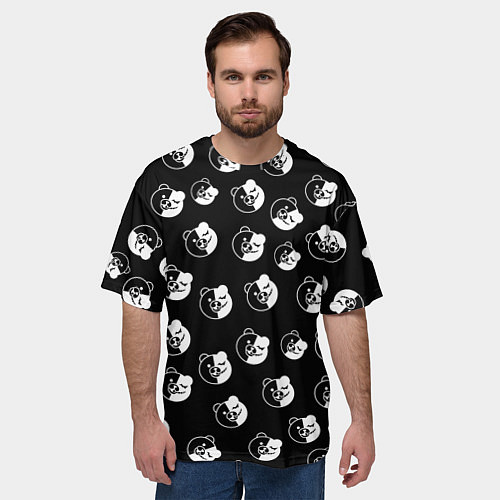 Мужская футболка оверсайз MONOKUMA / 3D-принт – фото 3