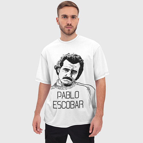 Мужская футболка оверсайз Pablo Escobar / 3D-принт – фото 3