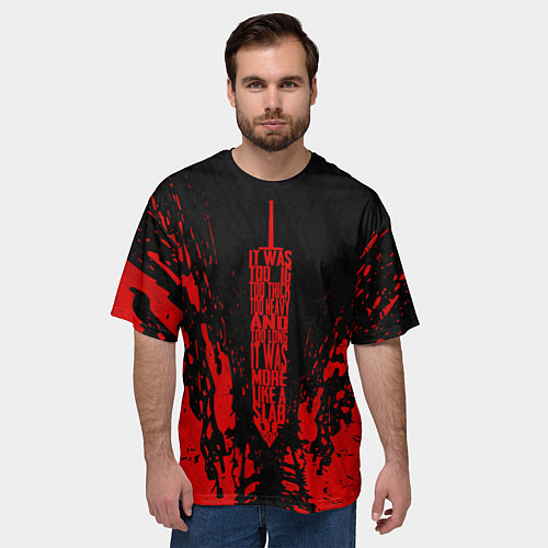 Мужская футболка оверсайз Berserk Sword / 3D-принт – фото 3