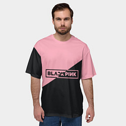 Футболка оверсайз мужская Black Pink, цвет: 3D-принт — фото 2