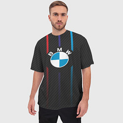 Футболка оверсайз мужская BMW: Three Lines, цвет: 3D-принт — фото 2