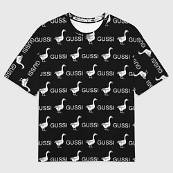 Футболка оверсайз мужская GUSSI: Black Pattern, цвет: 3D-принт
