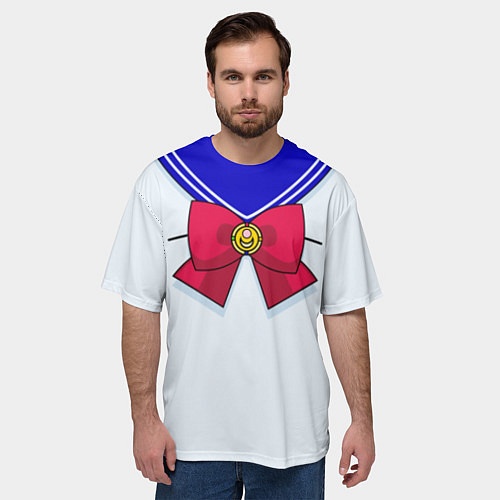 Мужская футболка оверсайз Девочка-матроска / 3D-принт – фото 3