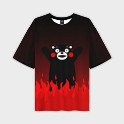 Мужская футболка оверсайз Kumamon: Hell Flame