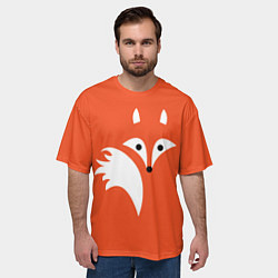 Футболка оверсайз мужская Лисичка, цвет: 3D-принт — фото 2