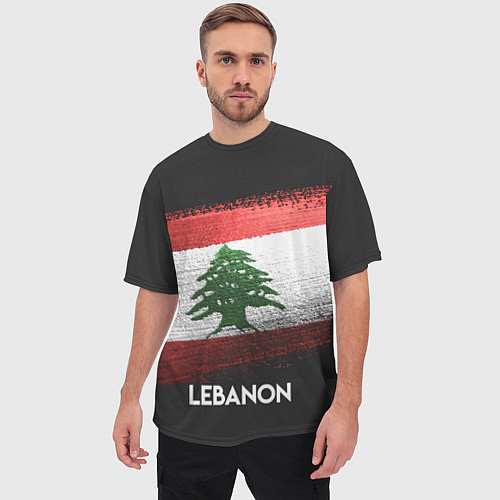 Мужская футболка оверсайз Lebanon Style / 3D-принт – фото 3