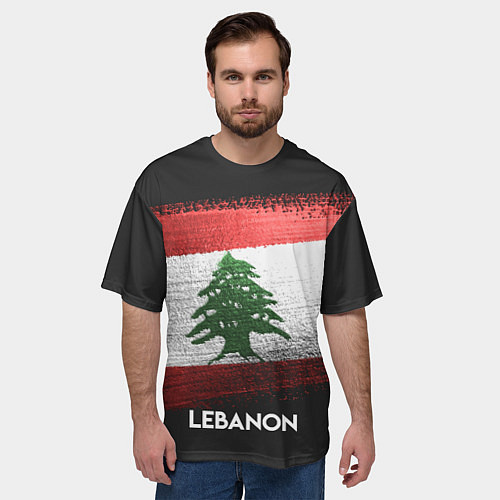 Мужская футболка оверсайз Lebanon Style / 3D-принт – фото 3