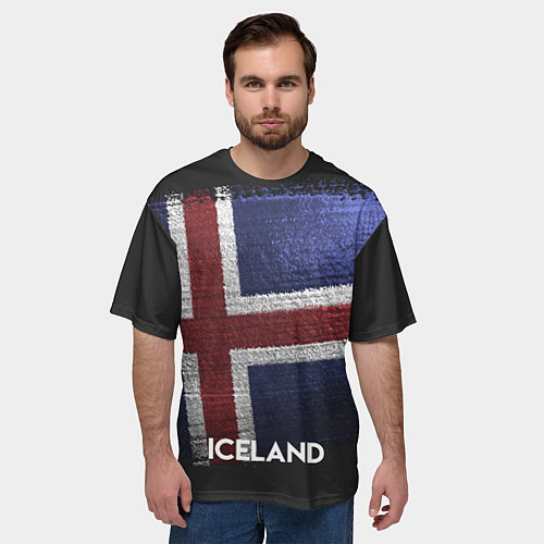 Мужская футболка оверсайз Iceland Style / 3D-принт – фото 3