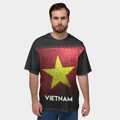 Мужская футболка оверсайз Vietnam Style / 3D-принт – фото 3