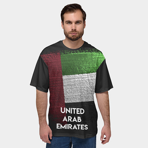 Мужская футболка оверсайз United Arab Emirates Style / 3D-принт – фото 3