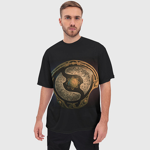 Мужская футболка оверсайз Bronze Aegis / 3D-принт – фото 3