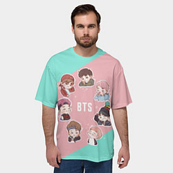 Футболка оверсайз мужская BTS Boys, цвет: 3D-принт — фото 2
