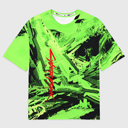 Футболка оверсайз мужская Cyberpunk 2077: Green Breaks, цвет: 3D-принт
