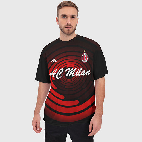 Мужская футболка оверсайз AC Milan - FC / 3D-принт – фото 3