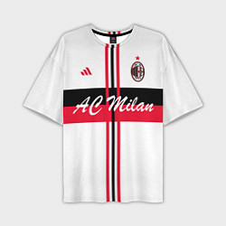 Футболка оверсайз мужская AC Milan: White Form, цвет: 3D-принт