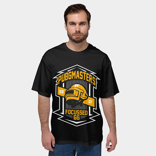 Мужская футболка оверсайз PUBG: Focussed 66 / 3D-принт – фото 3