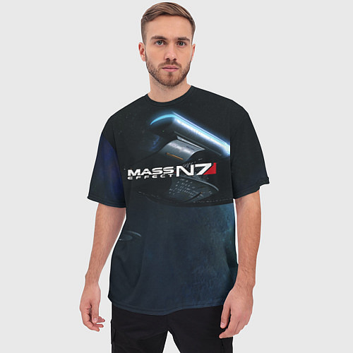 Мужская футболка оверсайз Mass Effect N7 / 3D-принт – фото 3