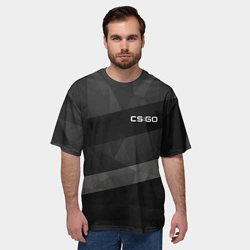 Мужская футболка оверсайз CS:GO Graphite / 3D-принт – фото 3