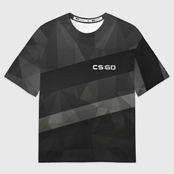 Футболка оверсайз мужская CS:GO Graphite, цвет: 3D-принт
