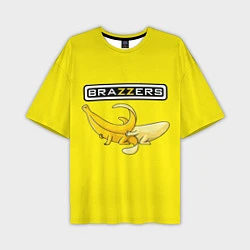 Футболка оверсайз мужская Brazzers: Yellow Banana, цвет: 3D-принт