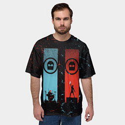 Футболка оверсайз мужская Twenty One Pilots: Tear In My Heart, цвет: 3D-принт — фото 2