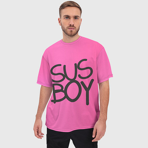 Мужская футболка оверсайз Susboy / 3D-принт – фото 3