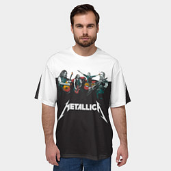 Футболка оверсайз мужская Metallica, цвет: 3D-принт — фото 2