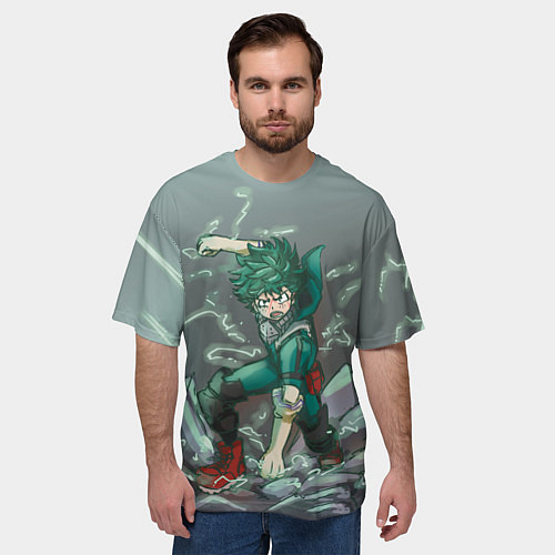 Мужская футболка оверсайз Изуку Академия / 3D-принт – фото 3