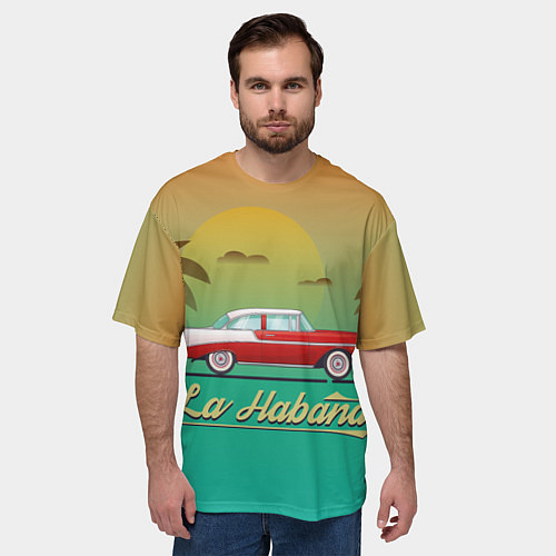 Мужская футболка оверсайз La Habana / 3D-принт – фото 3