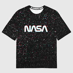 Футболка оверсайз мужская NASA: Space Glitch, цвет: 3D-принт
