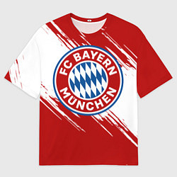 Футболка оверсайз мужская ФК Бавария, цвет: 3D-принт