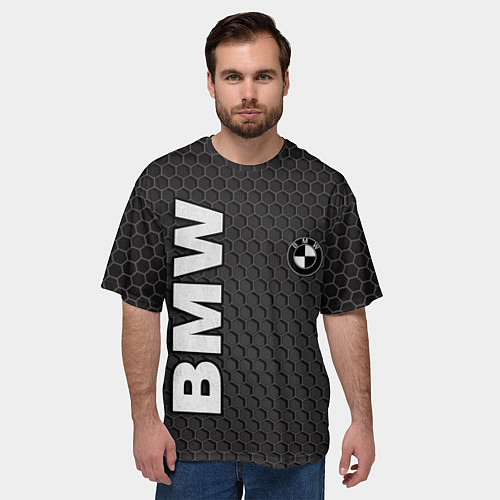 Мужская футболка оверсайз BMW / 3D-принт – фото 3