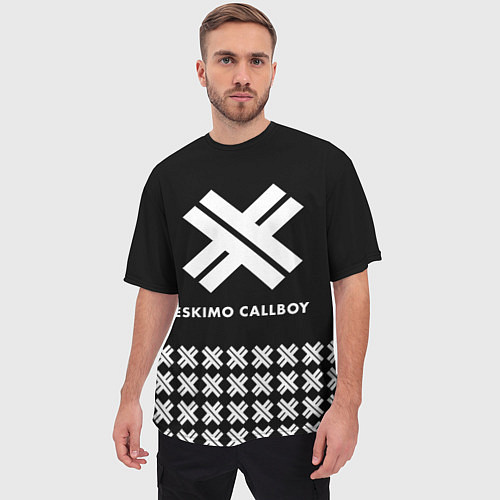 Мужская футболка оверсайз Eskimo Callboy: Cross / 3D-принт – фото 3