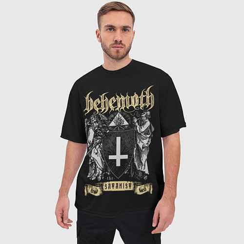 Мужская футболка оверсайз Behemoth: Satanist / 3D-принт – фото 3